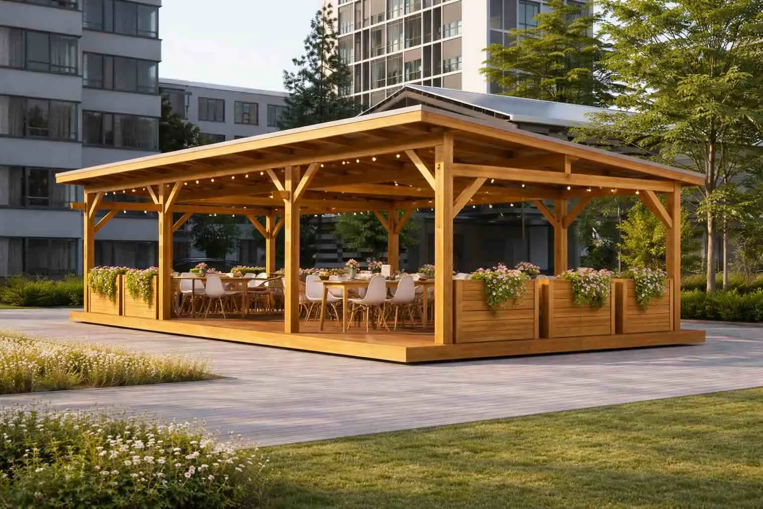 Pérgola Hostelería 8 × 5 m